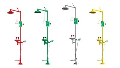 Laboratórna núdzová bezpečnostná sprcha a kombinácia výplachu očí